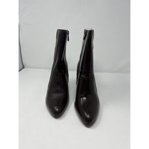 Connie Patti 0060010-1 Women's Brown Leather Pointed Toe Ankle Bootie Size 10M